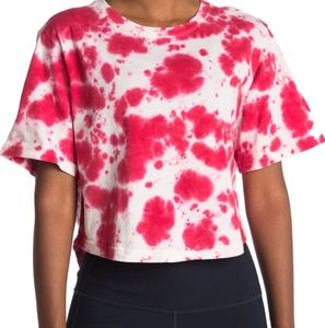 Z BY ZELLA Short Sleeve Studio Tie-Dye Tee, Size X-Small, Color is Pink